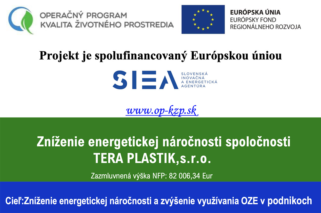 Zníženie energetickej náročnosti spoločnosti TERA PLASTIK